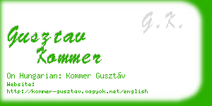 gusztav kommer business card